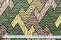 Preview: Afrikanischer Waxprint GREEN ZIGZAG